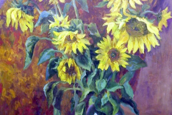 Подсолнухи, х/м